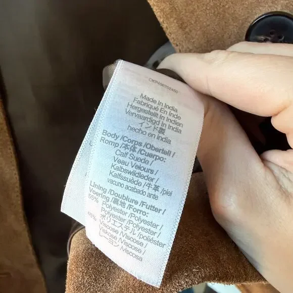 Madewell Suede Crop Cardigan Jacket - Picture 8 of 9